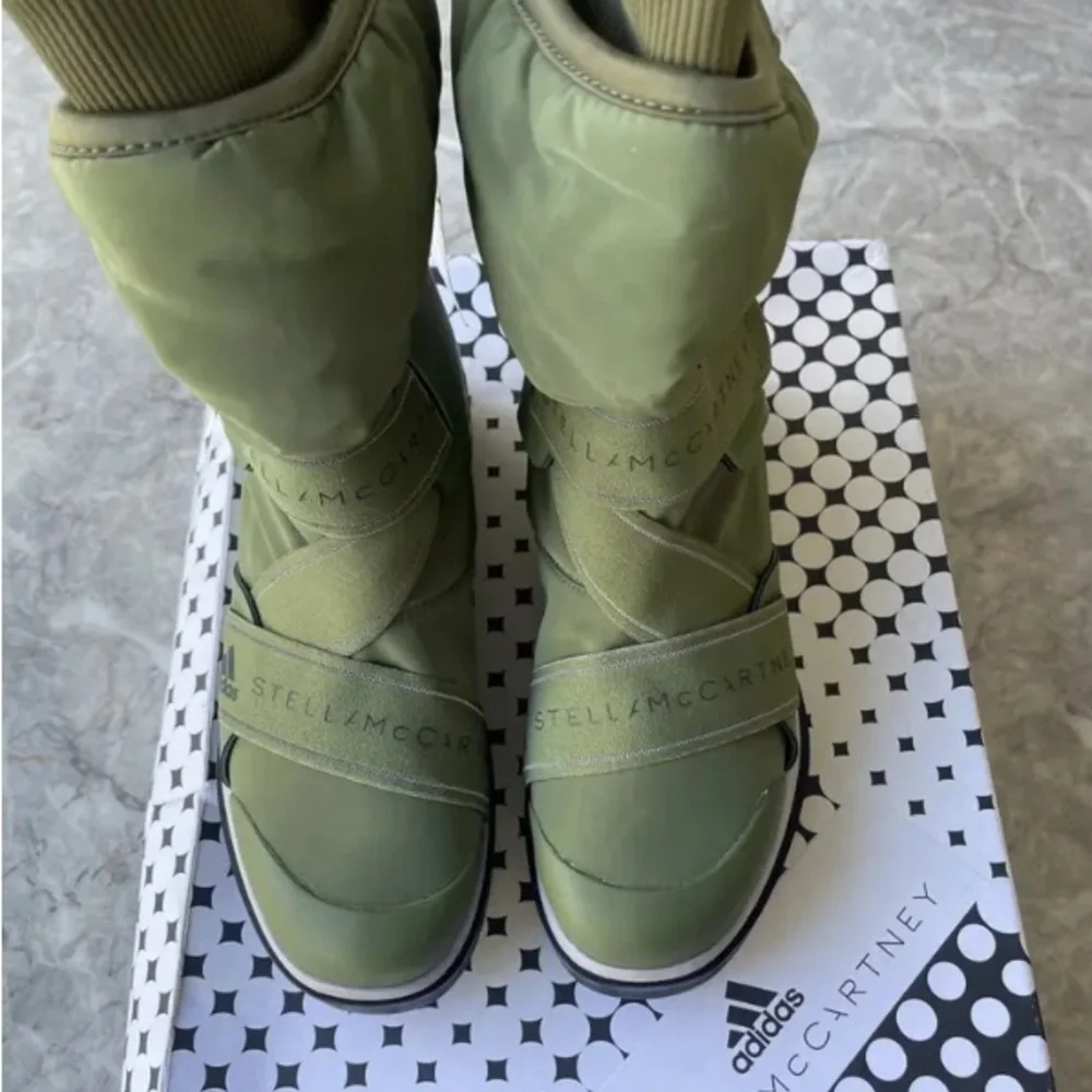 Adidas by Stella McCartney Olive Green Strap Winter Boots